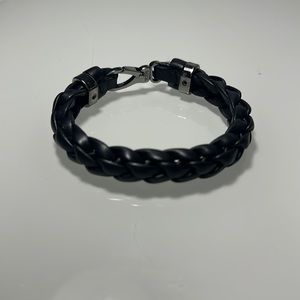 Men’s Black Leather Tods Bracelet